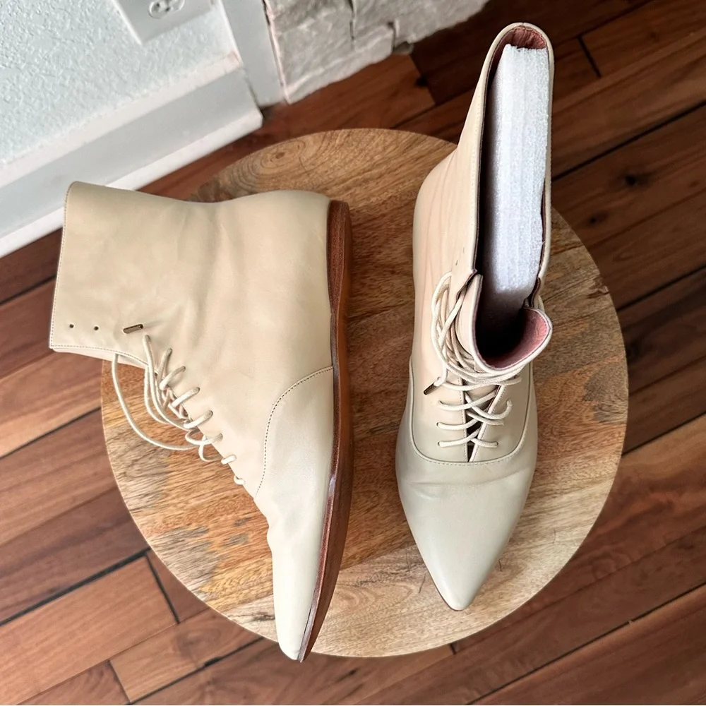 American Duchess Hartfield Regency Boots in Ivory sz: 9.5 - Picture 3 of 15